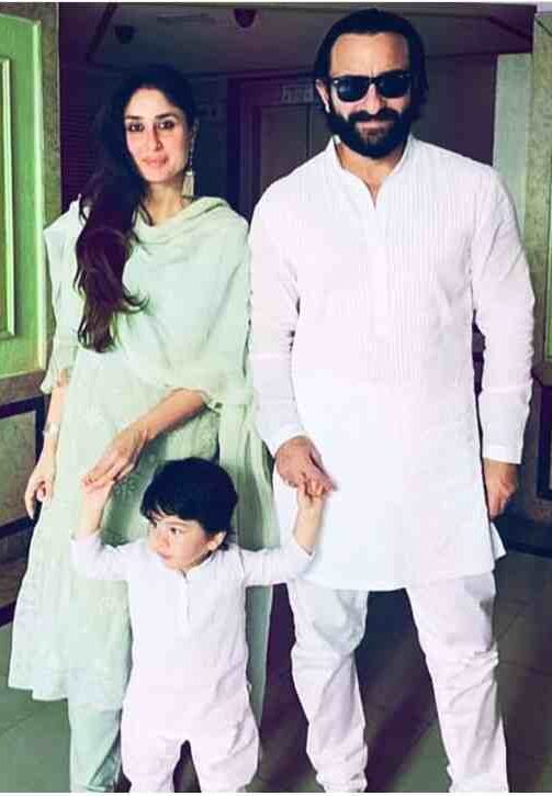 Saif Ali Khan and Kareena Kapoor with Son Taimur.